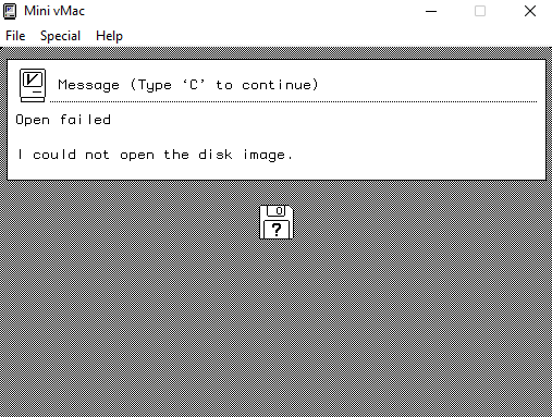 Textbox reading: Open Failed